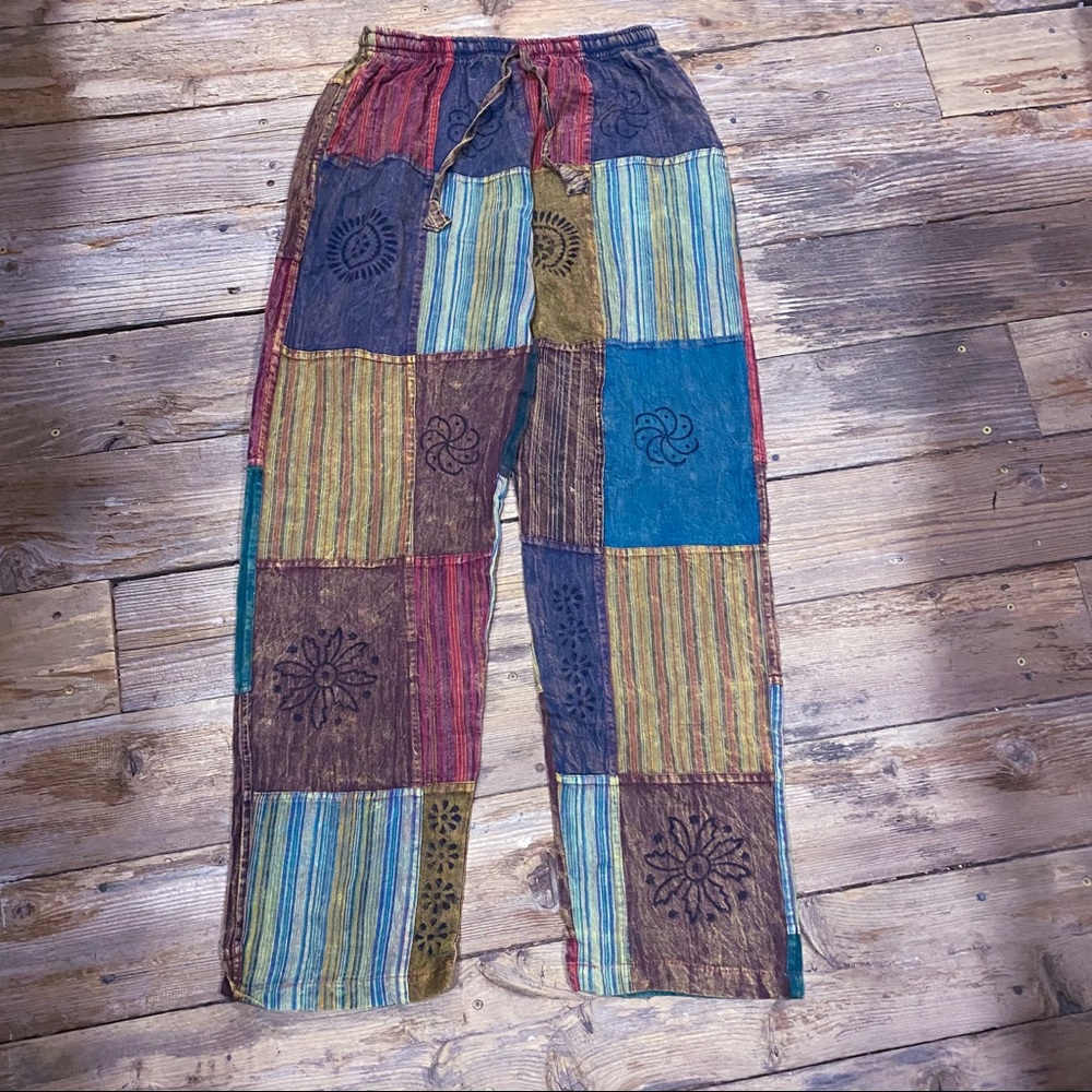 Boho Hippie patchwork pants - Picture 2 of 6